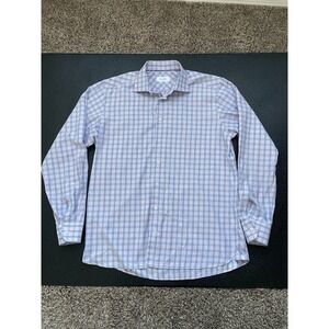Eton Contemporary Fit Dress Shirt Mens Size 44/17.5 Long Sleeve Button Up